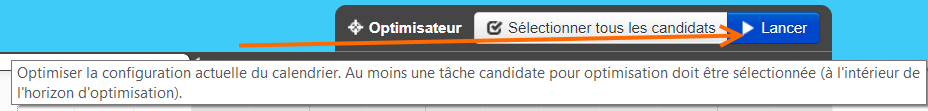 Optimisateur : lancer l'optimisateur.